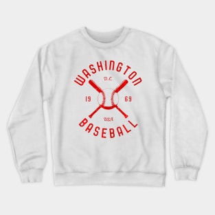 Washington Baseball distressed Crewneck Sweatshirt